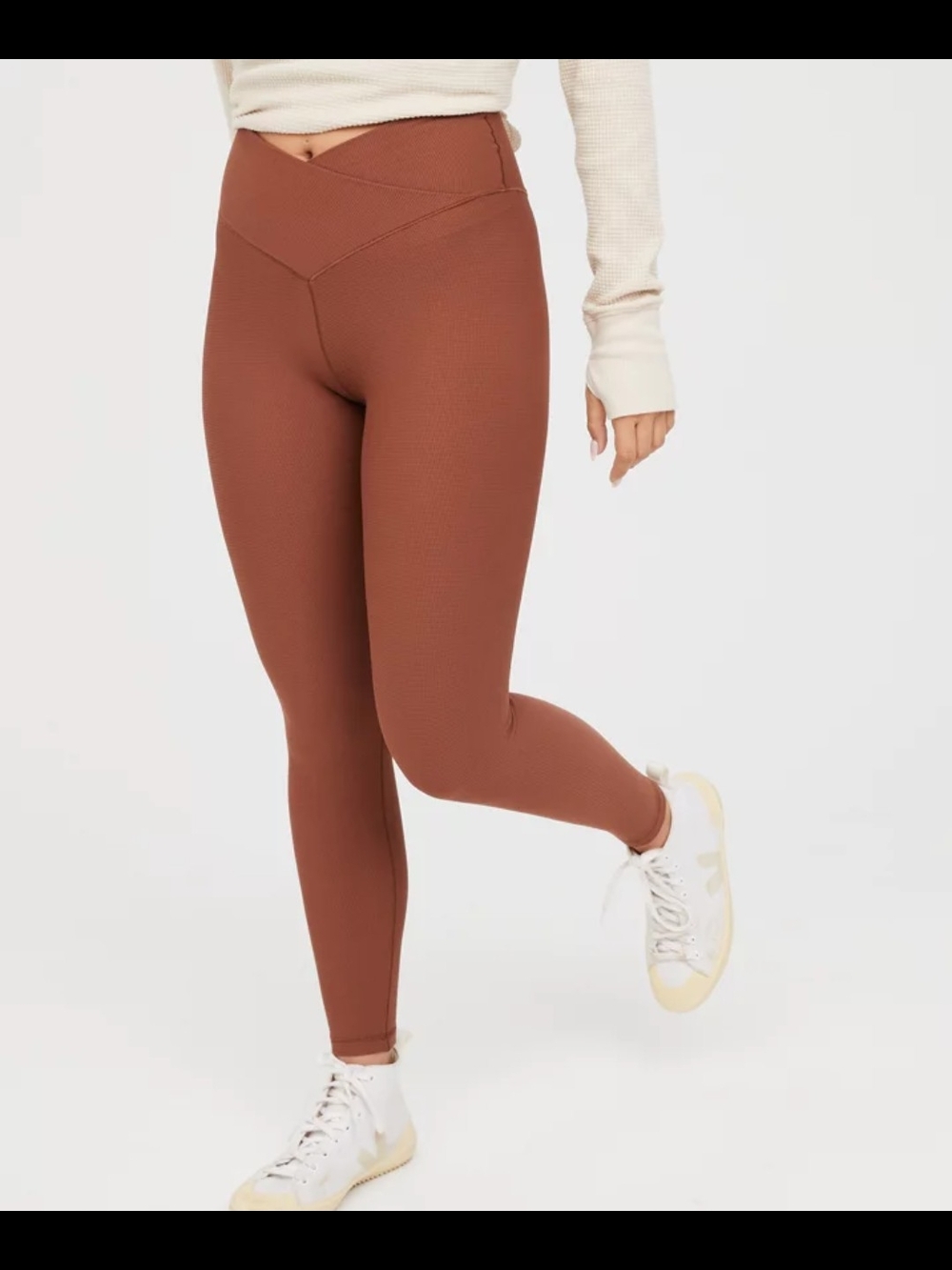 OFFLINE By Aerie Real Me Waffle High Waisted Crossover Legging
